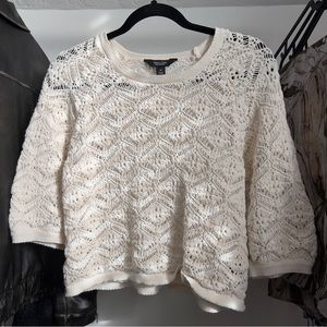 vera wang crochet sweater